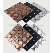 2014 new style adhesion brushed metal mosaic tile